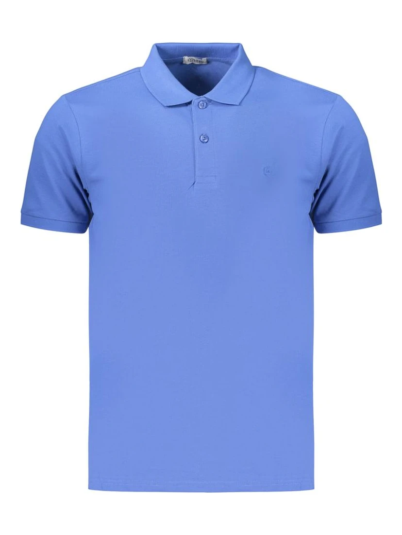 Blue Cotton Polo Shirt