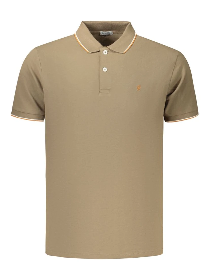 Brown Cotton Polo Shirt