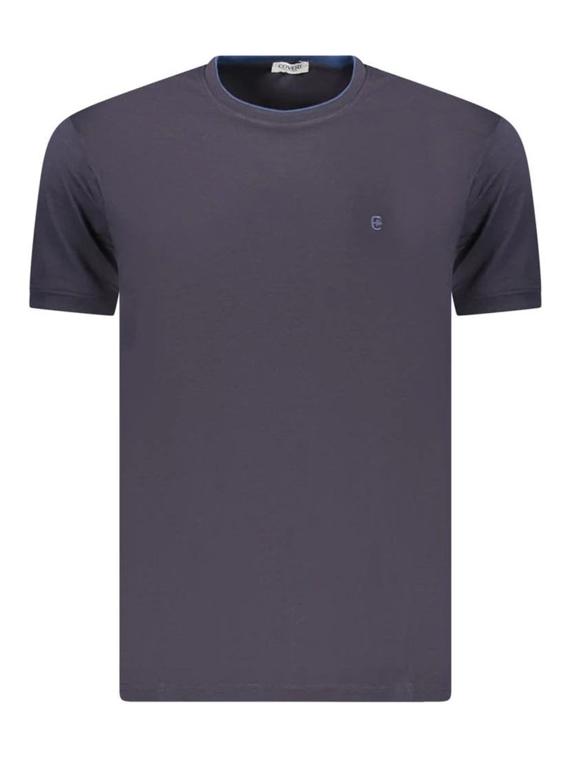 Blue Cotton Men's T-Shirt