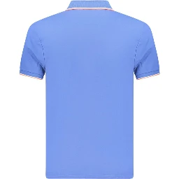 Blue Cotton Polo Shirt