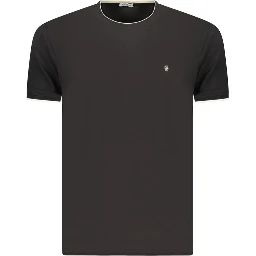 Black Cotton Men's T-Shirt