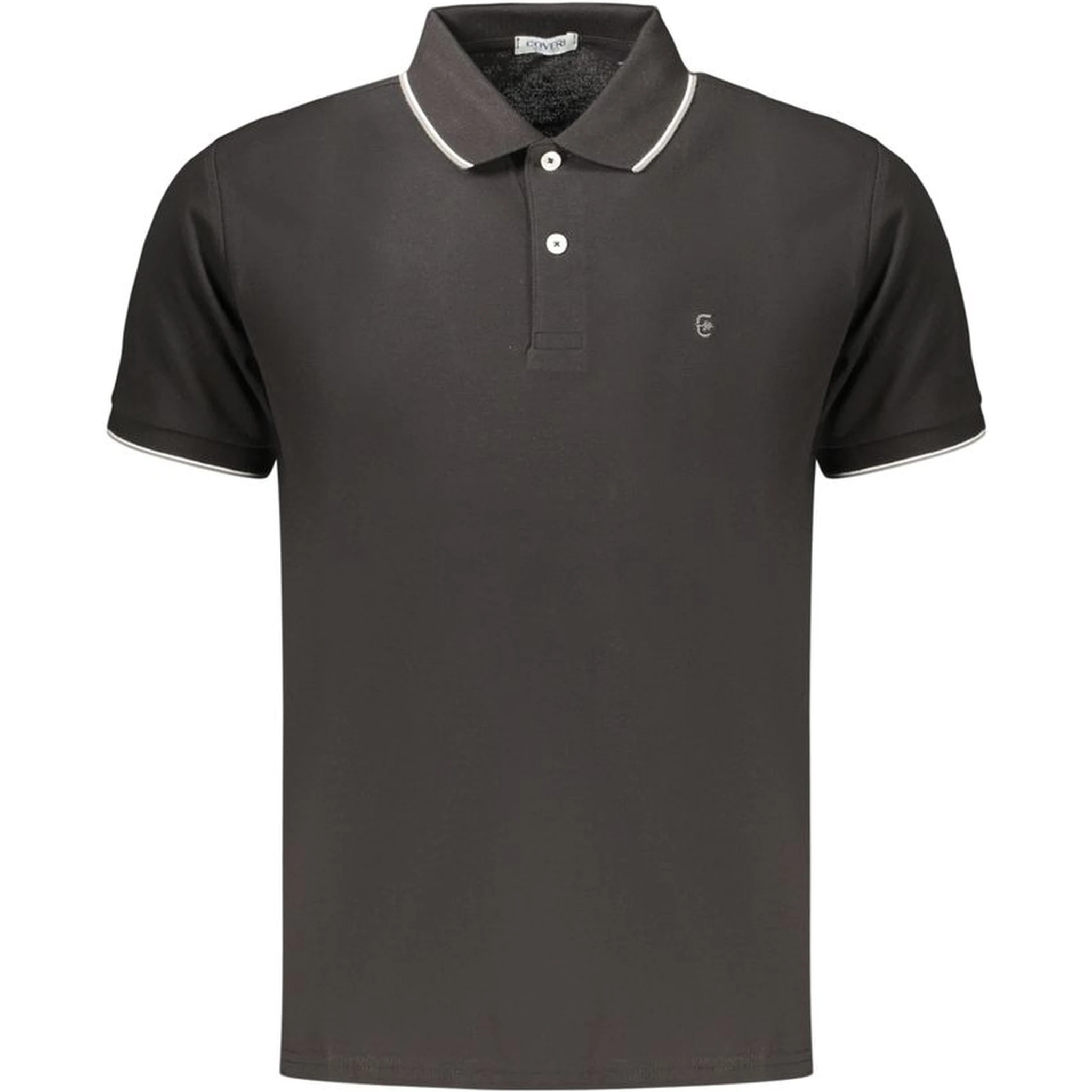 Black Cotton Men's Polo