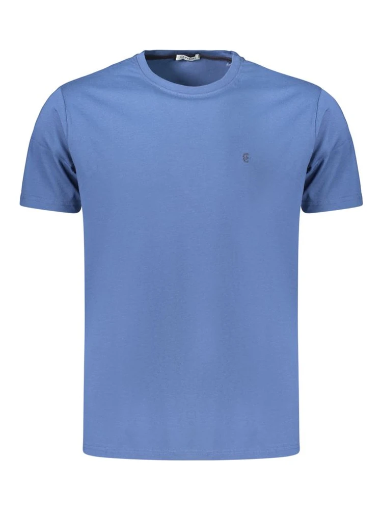 Blue Cotton Men's T-Shirt