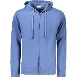 Blue Cotton Mens Sweatshirt