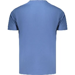 Blue Cotton Men's T-Shirt