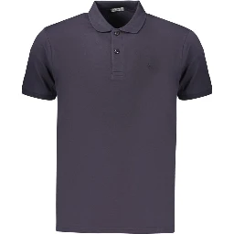 Blue Cotton Men's Polo
