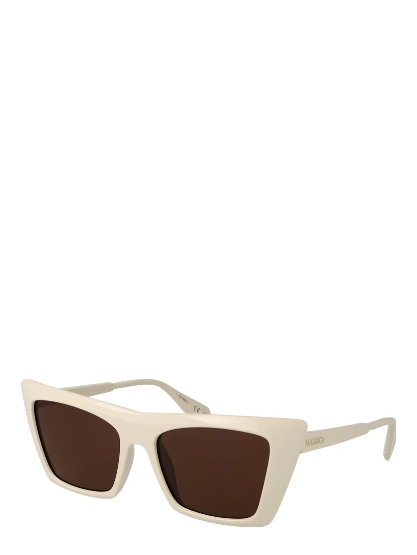 Beige Plastic Sunglasses