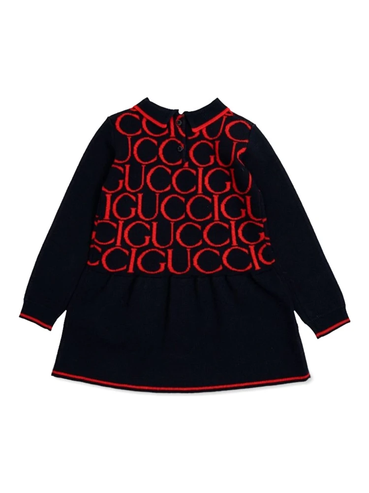 b l/s dress wo gucci jacquard/ ultramarine/red alternative