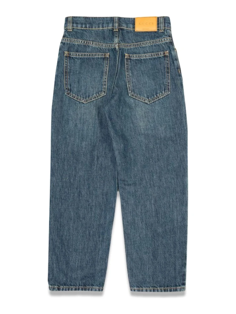 ju pants eco washed denim/ dark blue/mix alternative
