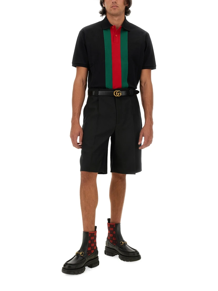 WOOL BLEND TWILL SHORTS