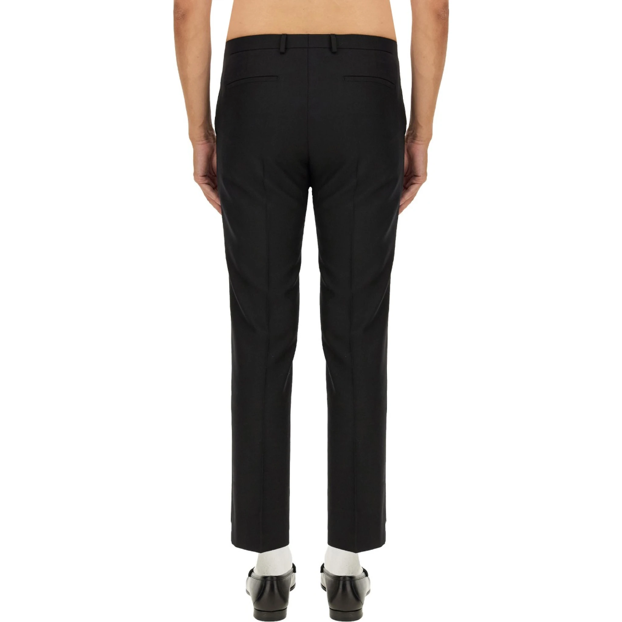 WOOL BLEND TWILL PANTS