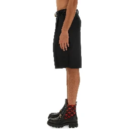 WOOL BLEND TWILL SHORTS