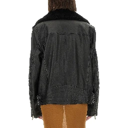 LEATHER BIKER JACKET