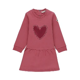 Heart embellished flared dress