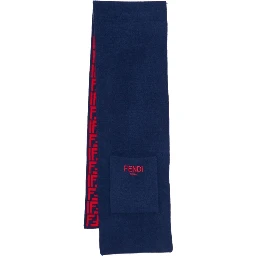 REVERSIBLE "FF" LOGO SCARF