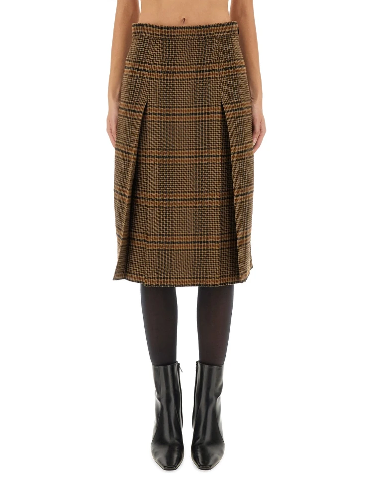 WOOL AND CASHMERE MIDI SKIRT