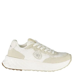 White Polyurethane Women Sneaker