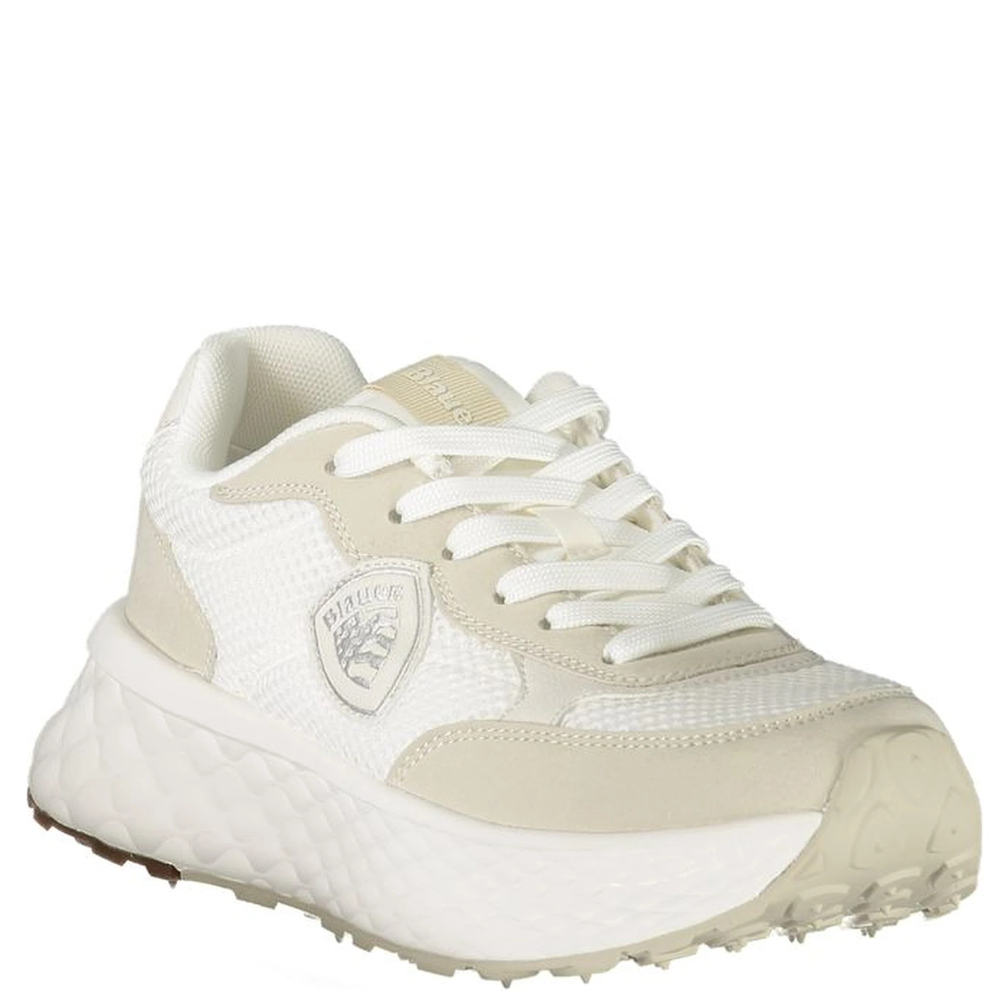 White Polyurethane Women Sneaker