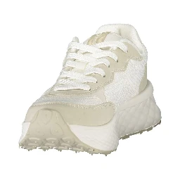 White Polyurethane Women Sneaker
