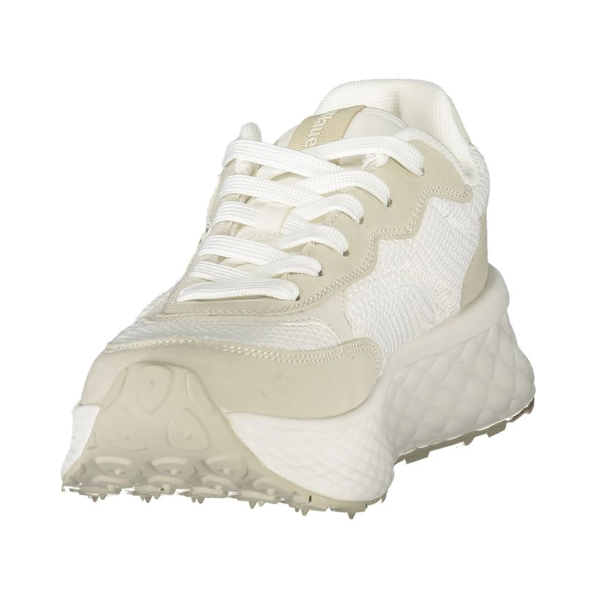 White Polyurethane Women Sneaker