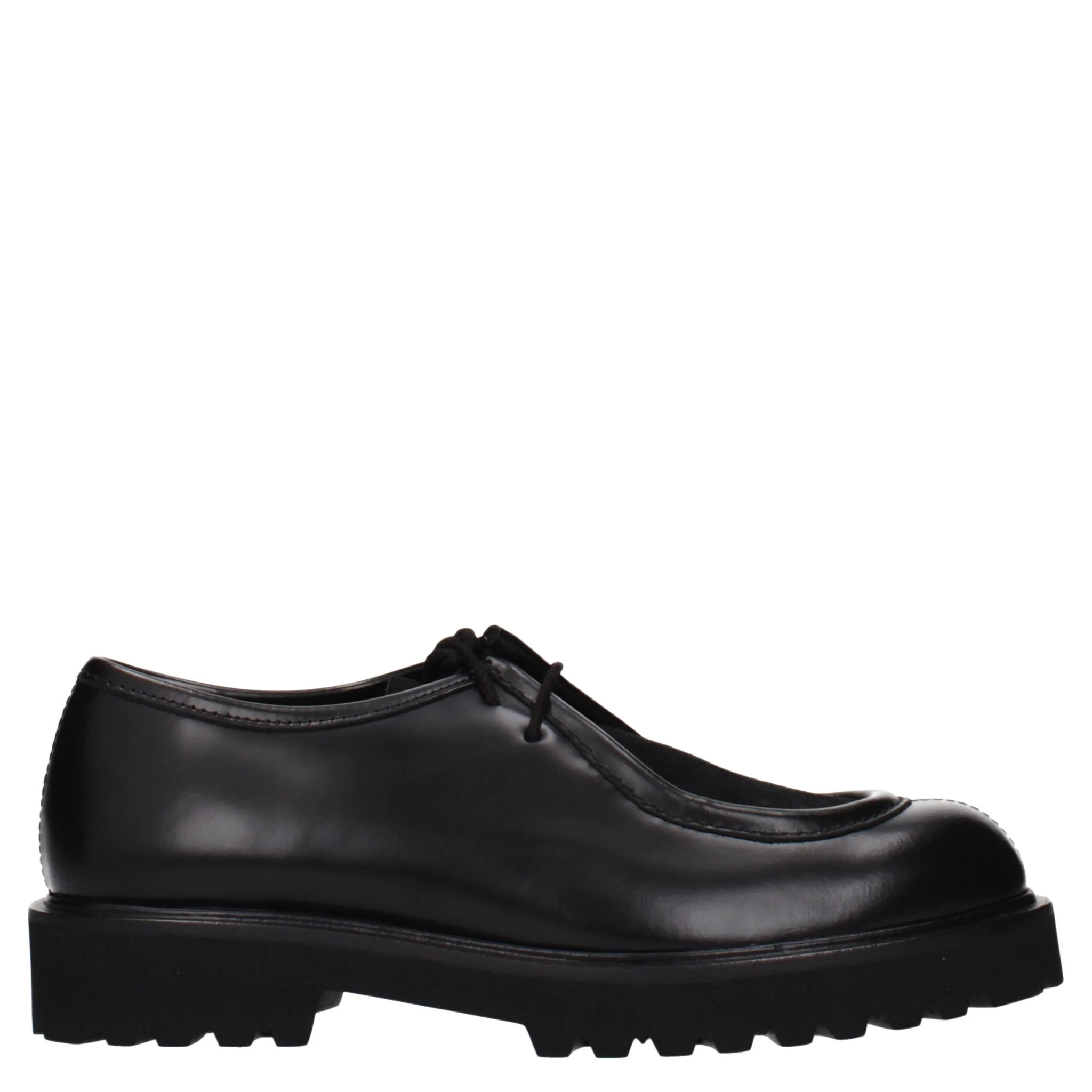 Black Leather Oxfords And Derbies