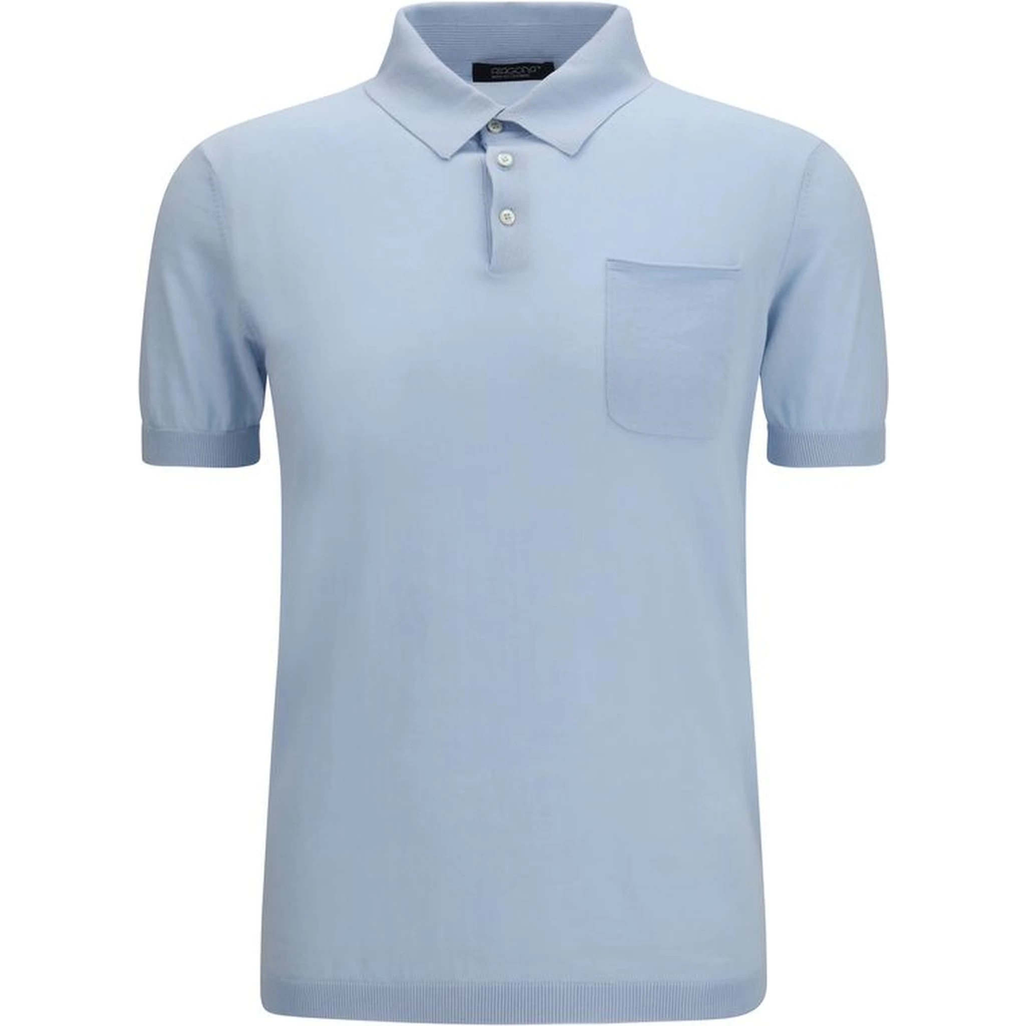 Blue Cotton Polo Shirt