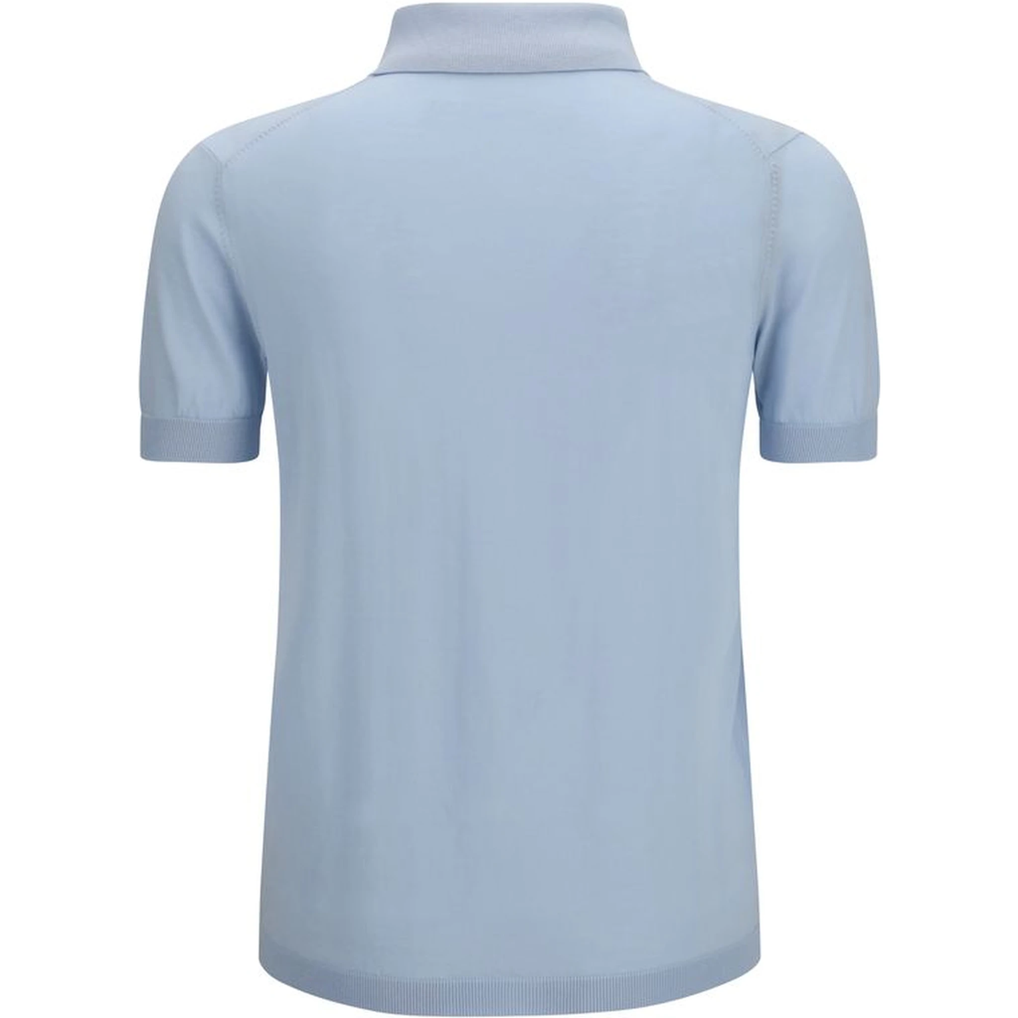 Blue Cotton Polo Shirt