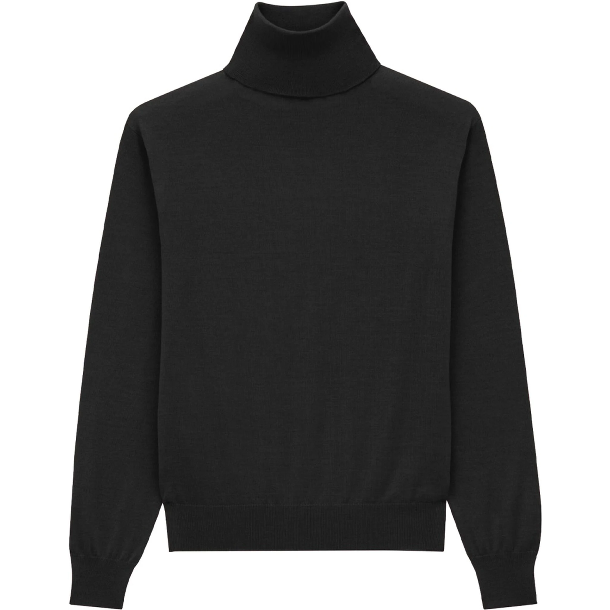 CASHMERE, WOOL AND SILK TURTLENECK PULLOVER