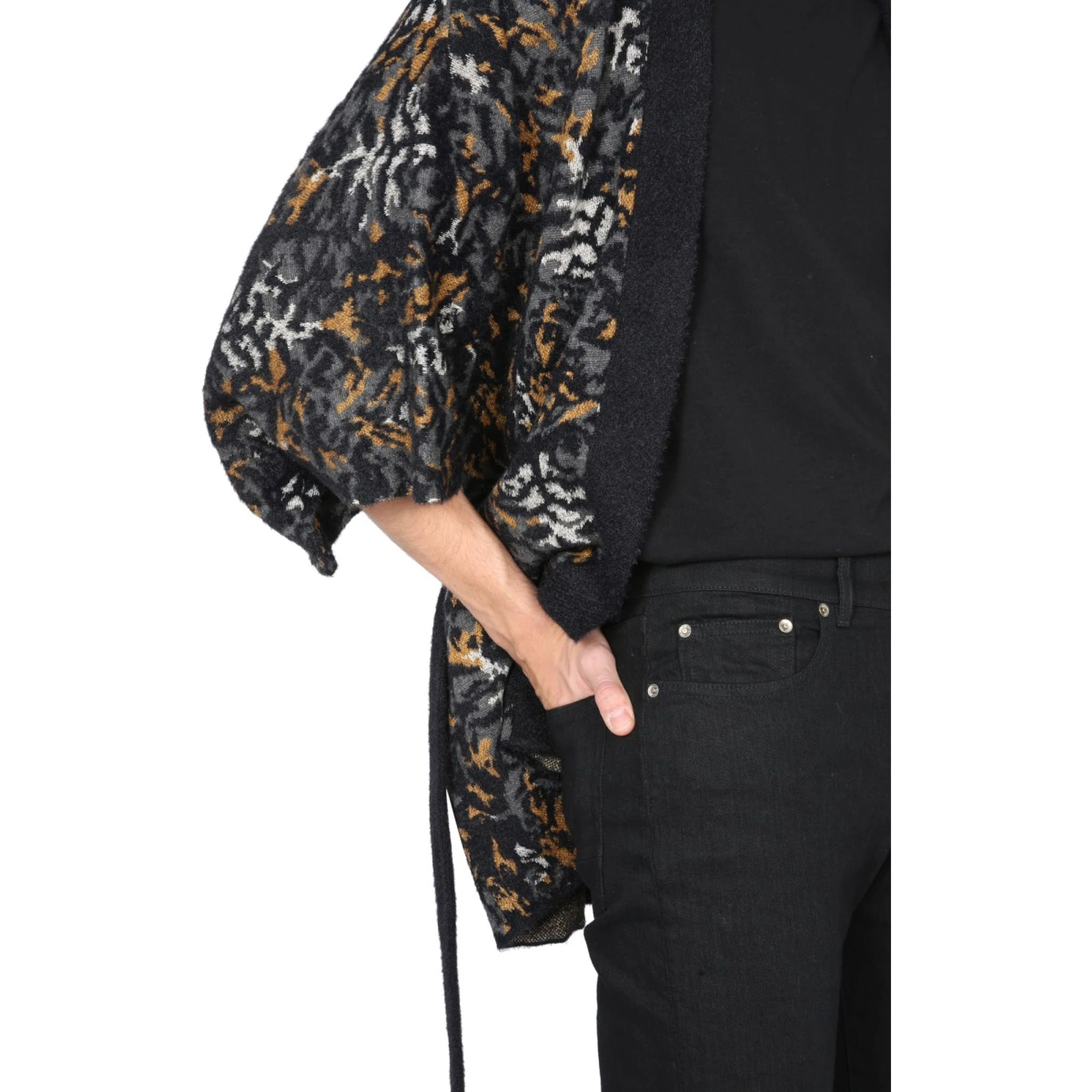 JACQUARD KNIT KIMONO