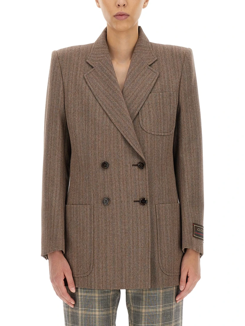 HERRINGBONE WOOL JACKET