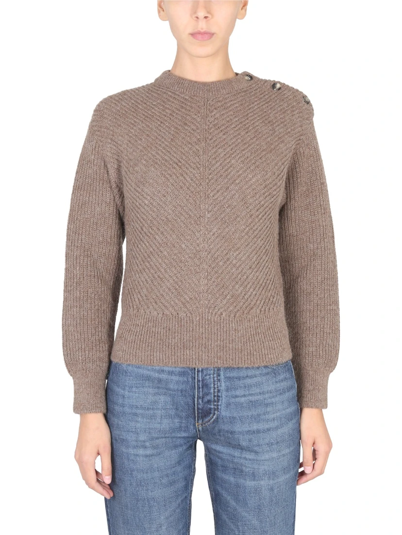 ALPACA KNIT WITH CHEVRON PATTERN