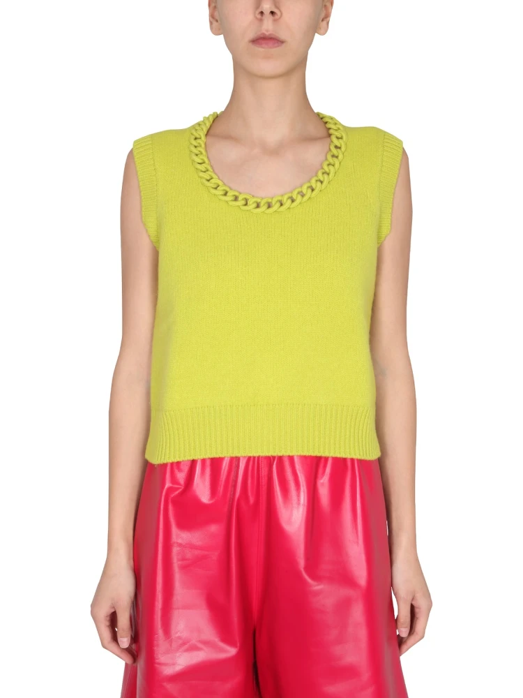 VEST WITH CROCHET CHAIN