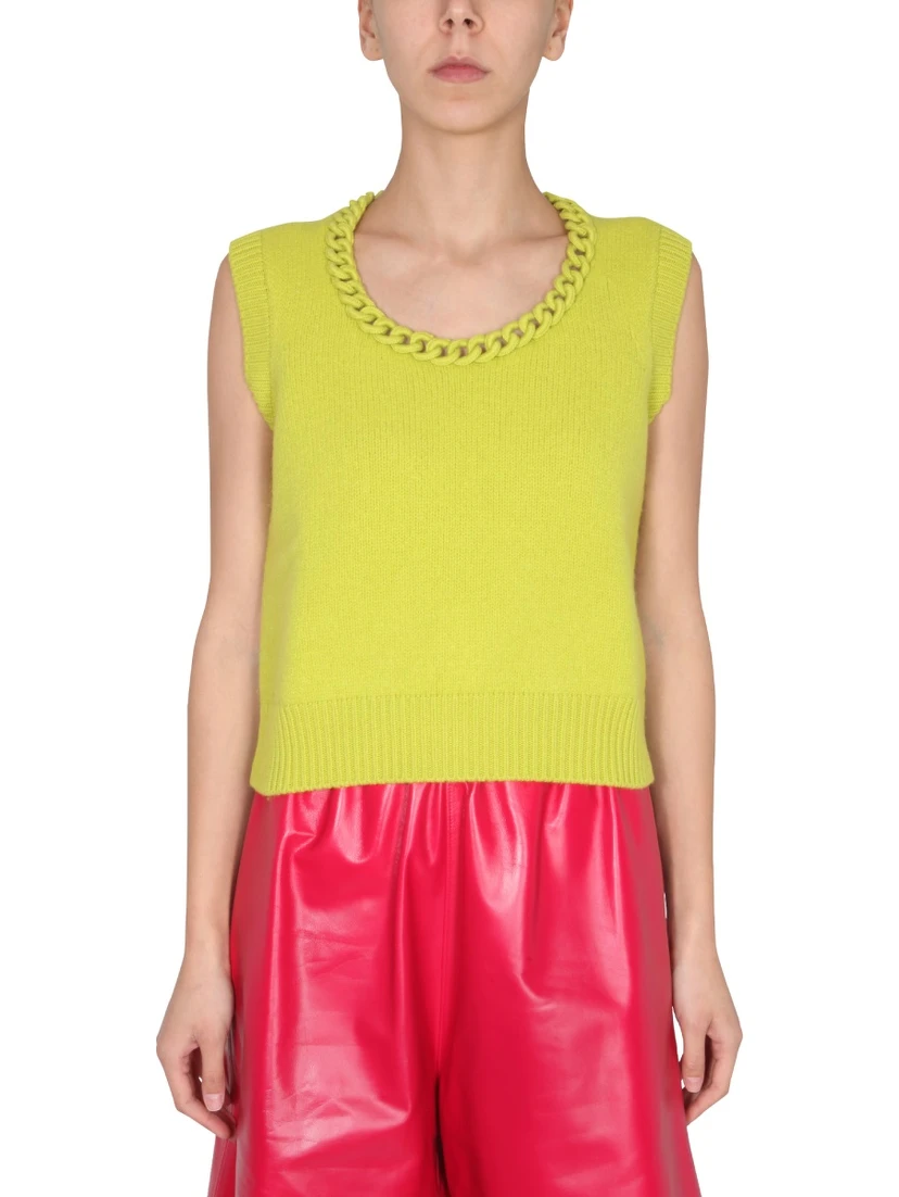 VEST WITH CROCHET CHAIN