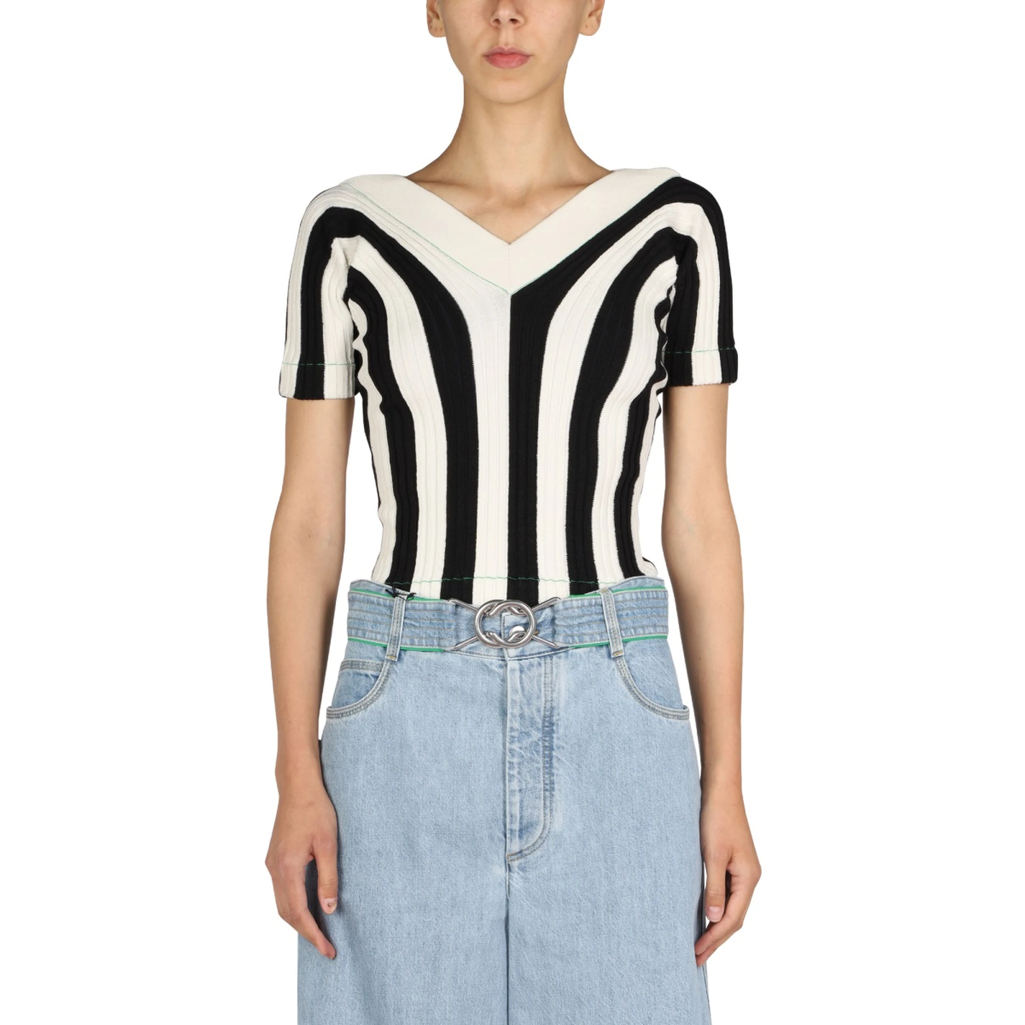 STRIPED PATTERN TOP