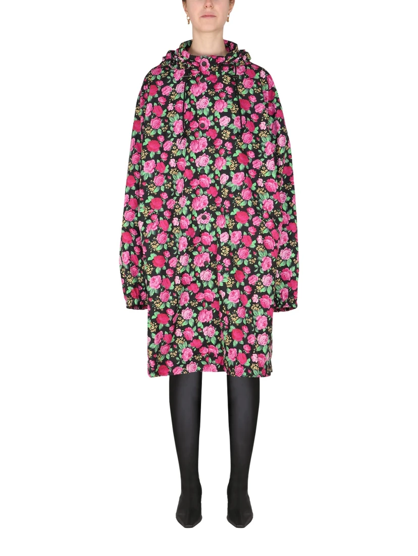 COAT WITH FLORAL PATTERN