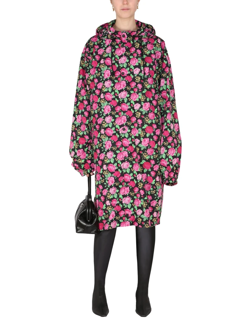 COAT WITH FLORAL PATTERN