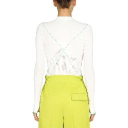 CONTRASTING SEAMS SWEATER