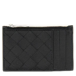 WOVEN CARD HOLDER WITH ZIPPER