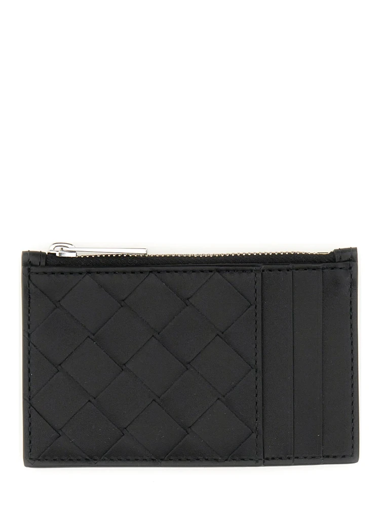 WOVEN CARD HOLDER WITH ZIPPER