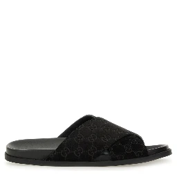 SANDAL SLIDER WITH GG PATTERN