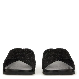 SANDAL SLIDER WITH GG PATTERN