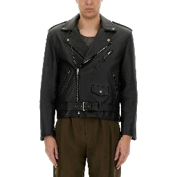 LEATHER BIKER JACKET
