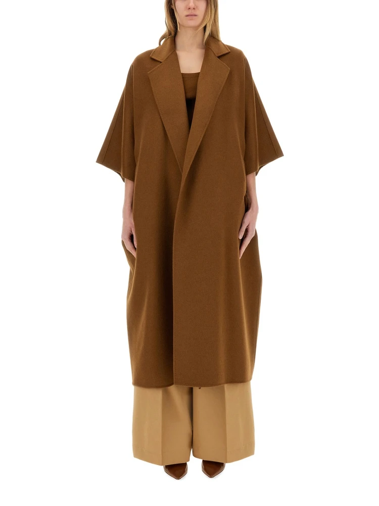 CAMEL DRAP CAPE COAT