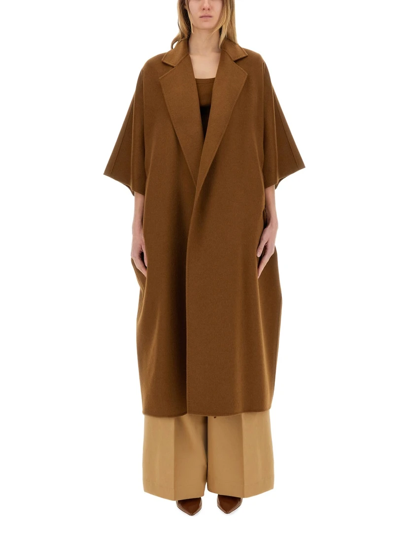 CAMEL DRAP CAPE COAT