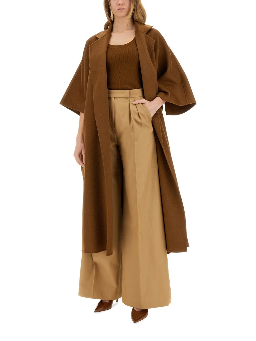 CAMEL DRAP CAPE COAT