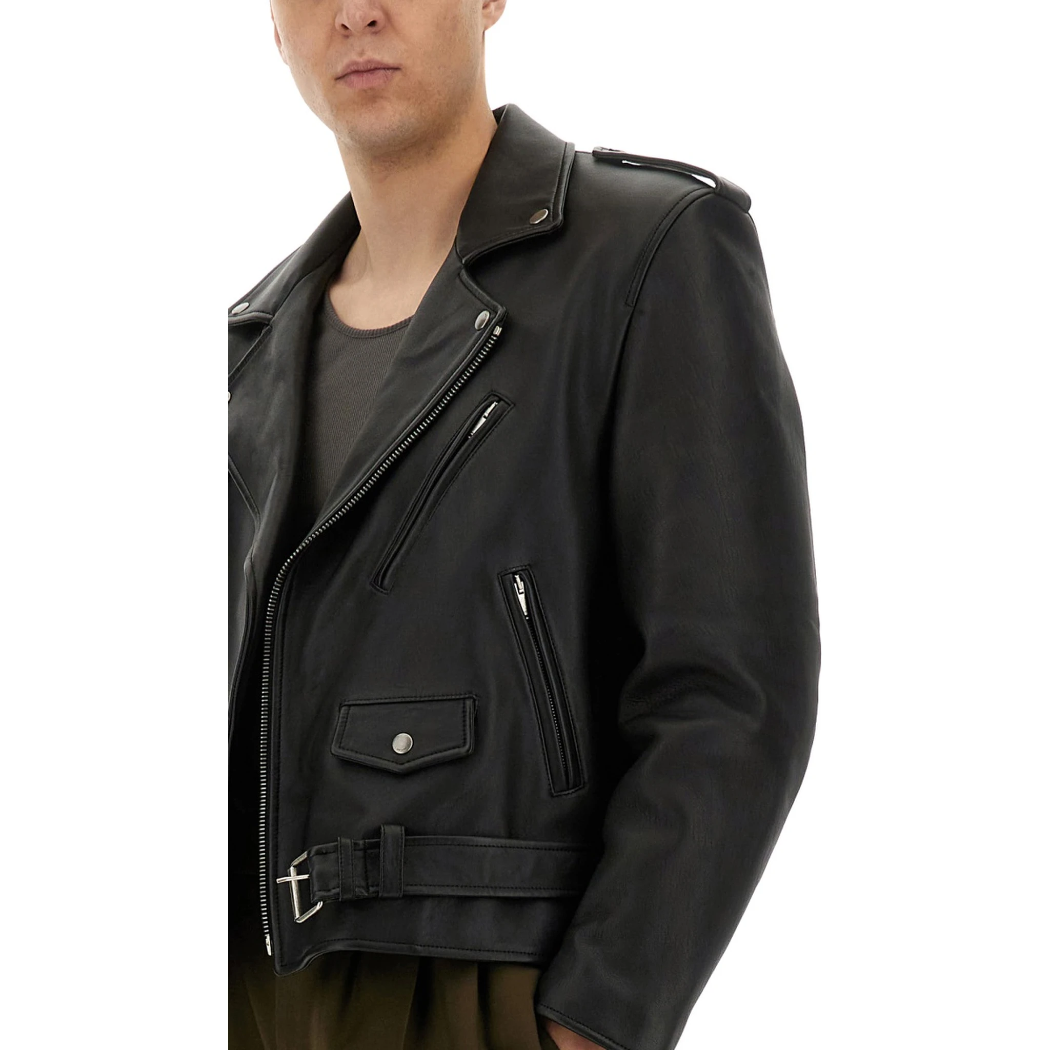 LEATHER BIKER JACKET