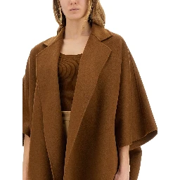 CAMEL DRAP CAPE COAT