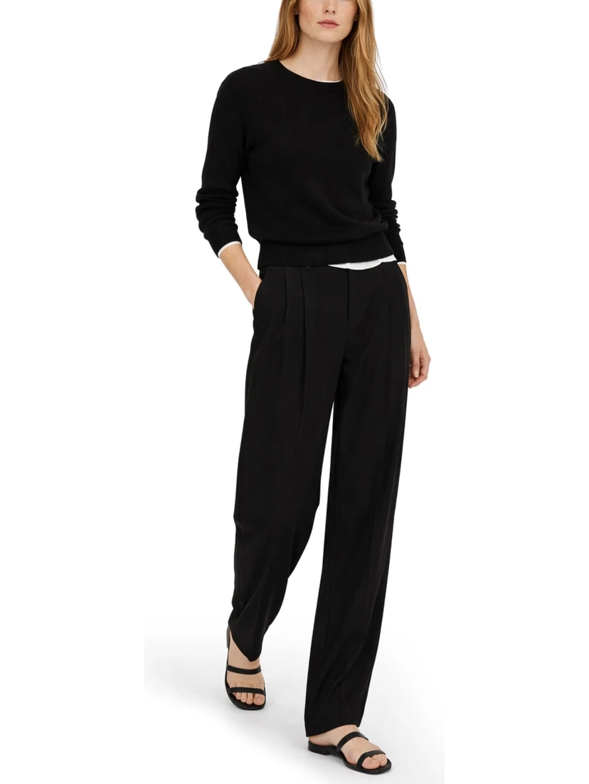SILK BLEND TAILORED PANTS