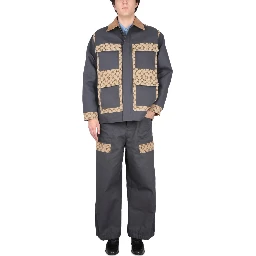 COTTON FABRIC PANTS WITH GG INSERTS