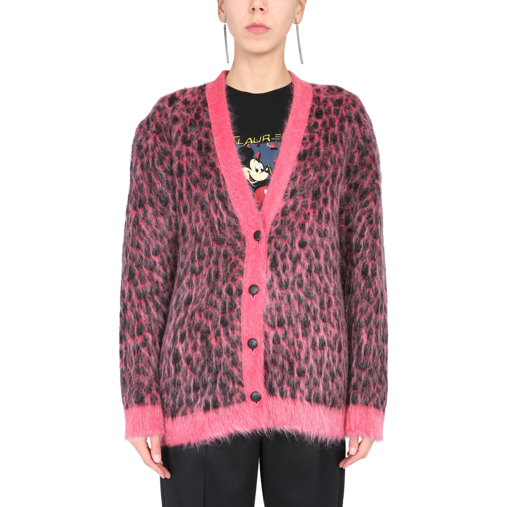 LEOPARD JACQUARD CARDIGAN
